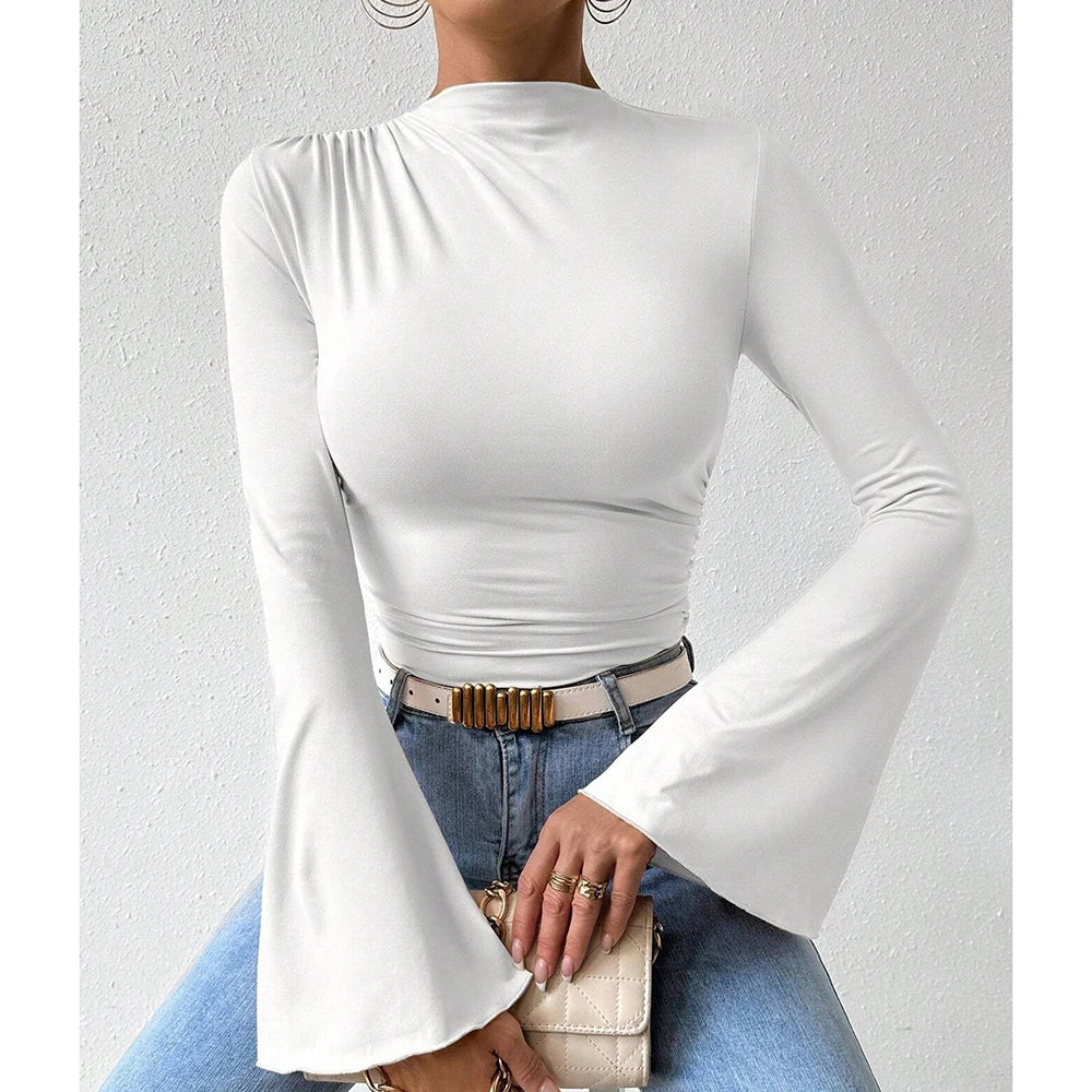Ribbed Square Neck Bodysuit – Short Sleeve Top