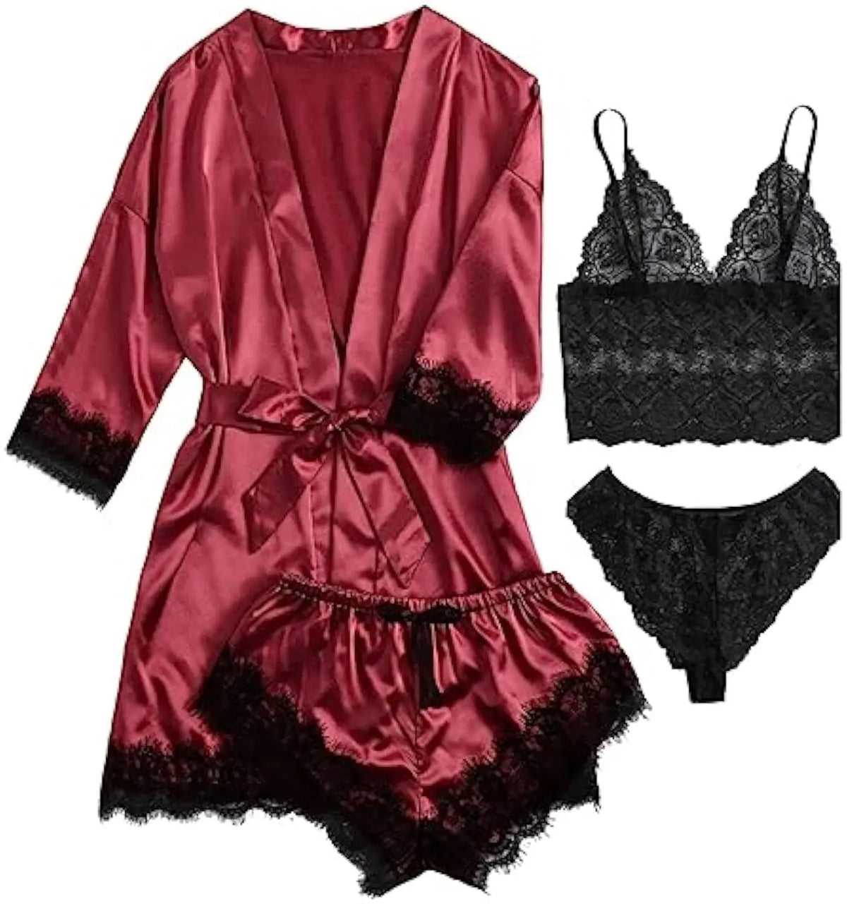 Ruby Luxe Satin Set