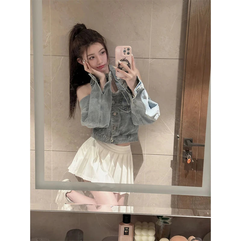 Women’s Vintage Sleeveless Denim Vest Streetwear