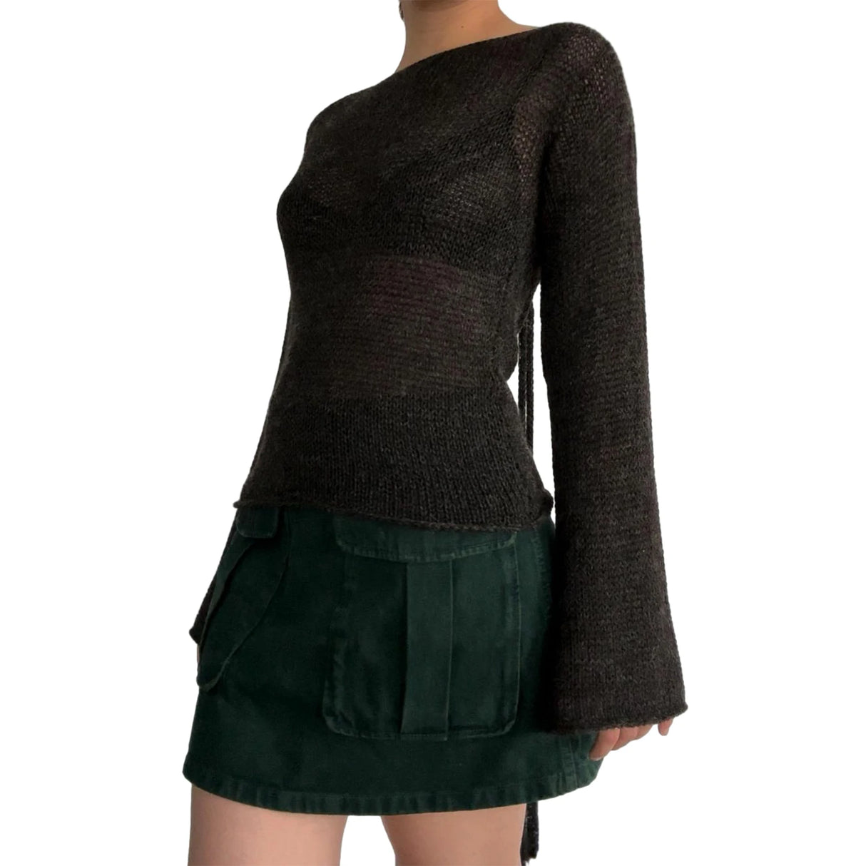 Women's Tie Back Knit Pullover