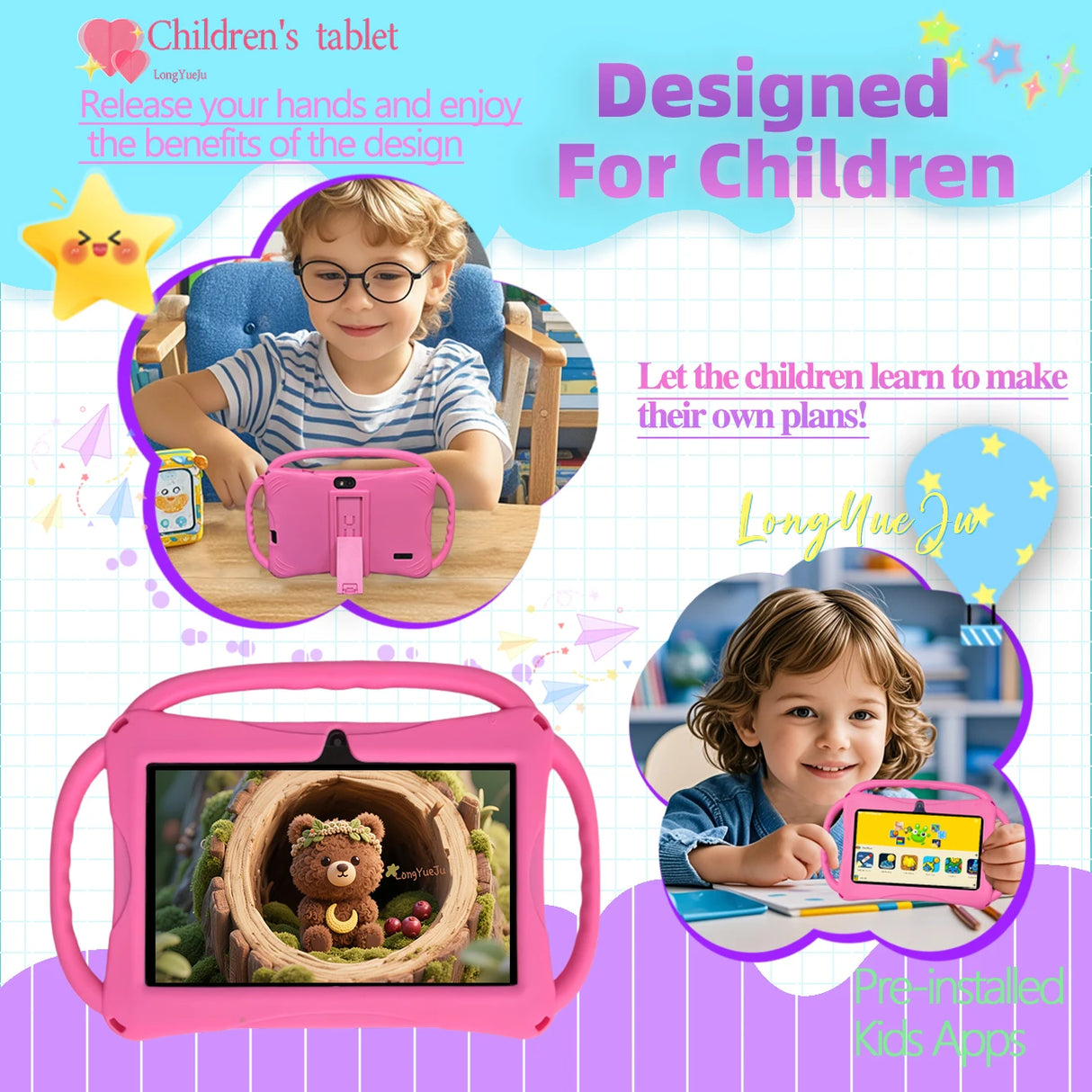Kids 7-Inch Android Tablet with Parental Control