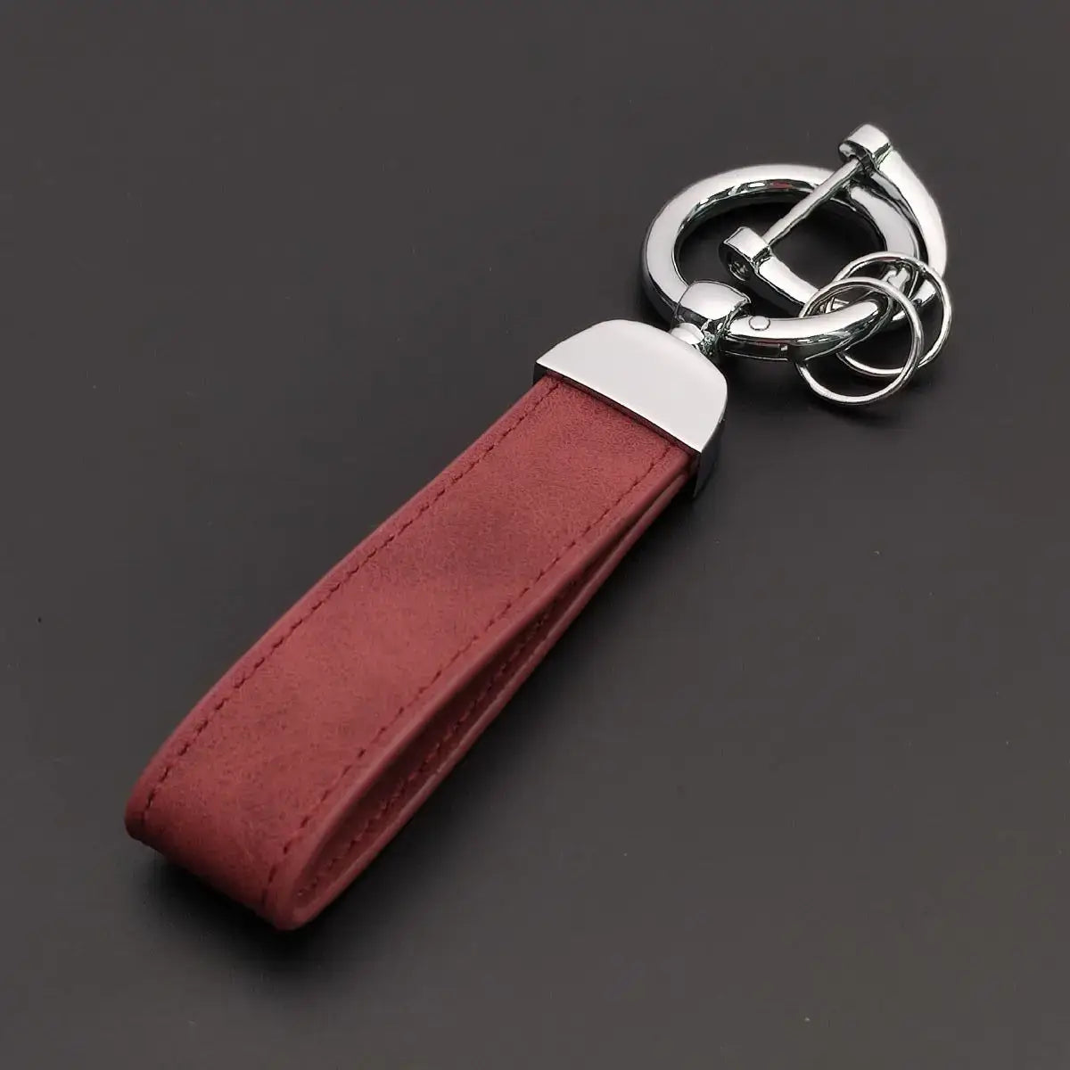 Custom Name Logo Leather Keychain