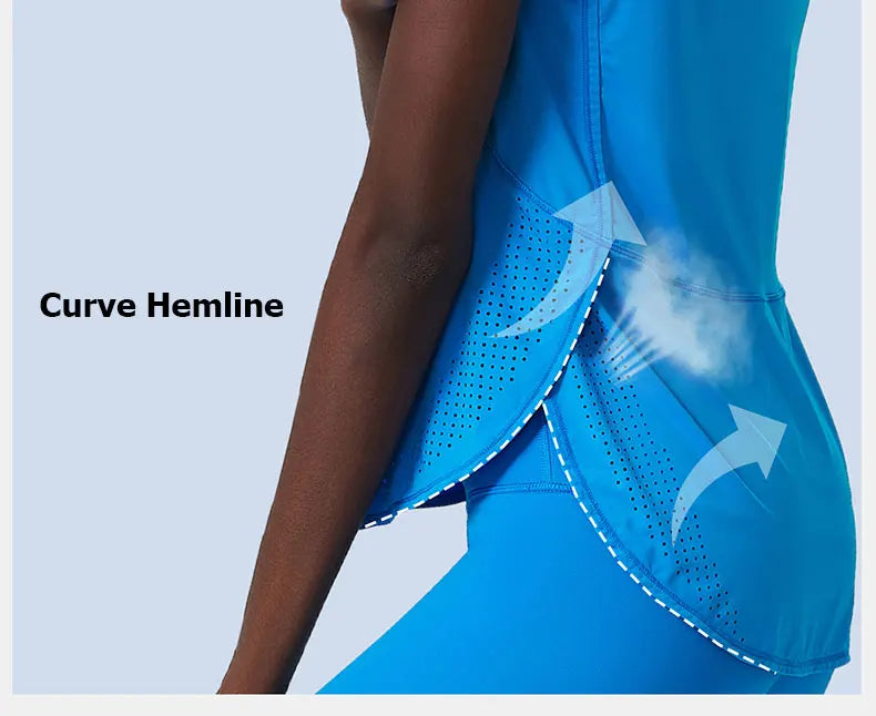 بلوزة رياضية نسائية فضفاضة بدون أكمام