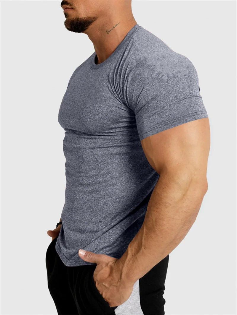 تي شيرت رياضي نسائي سريع الجفاف بأكمام قصيرة