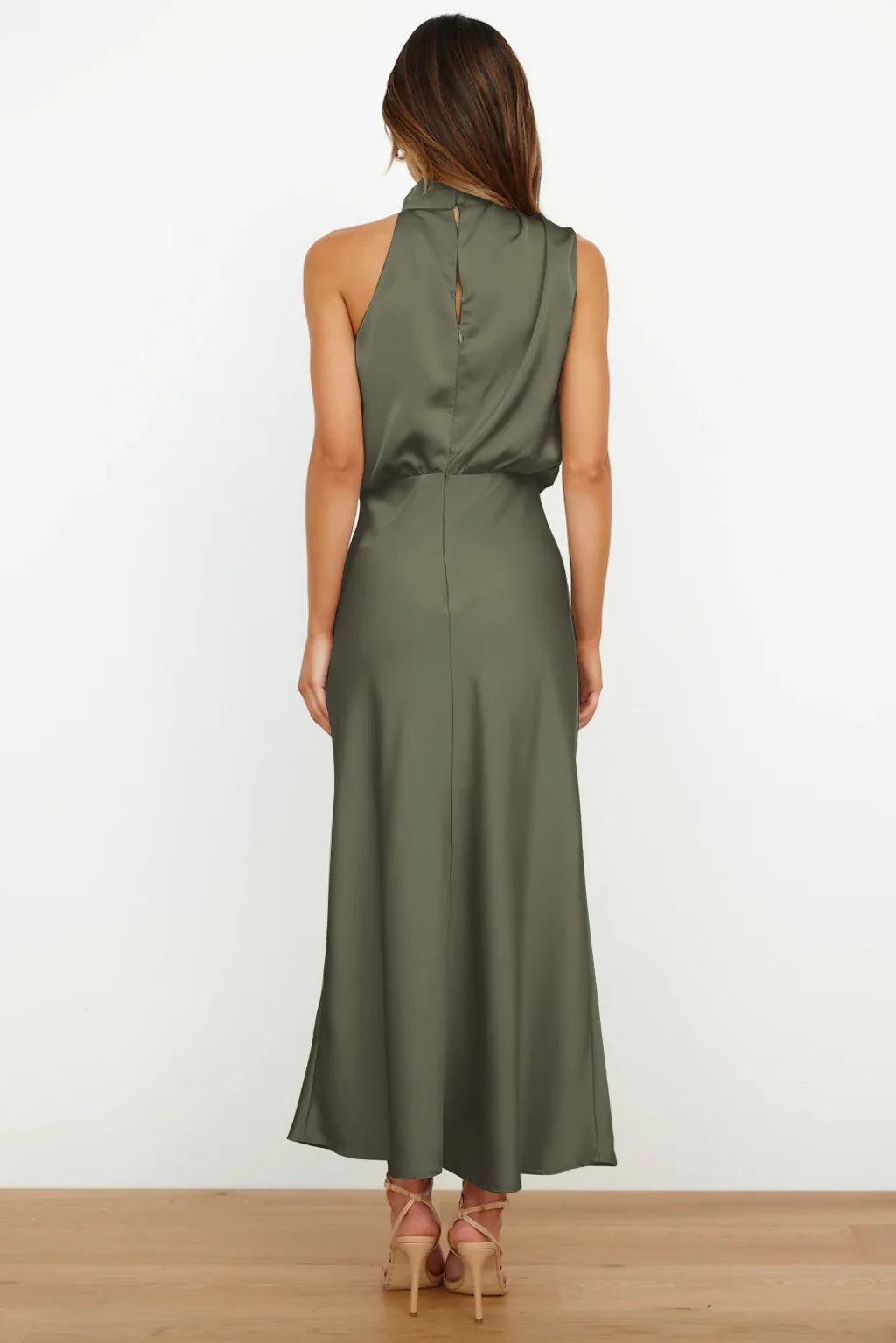 Women's Silk Satin Evening Dress