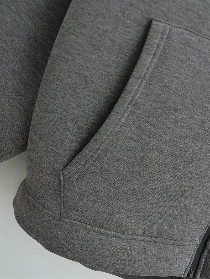 Women's Oversized Zipper Hoodie Jacket