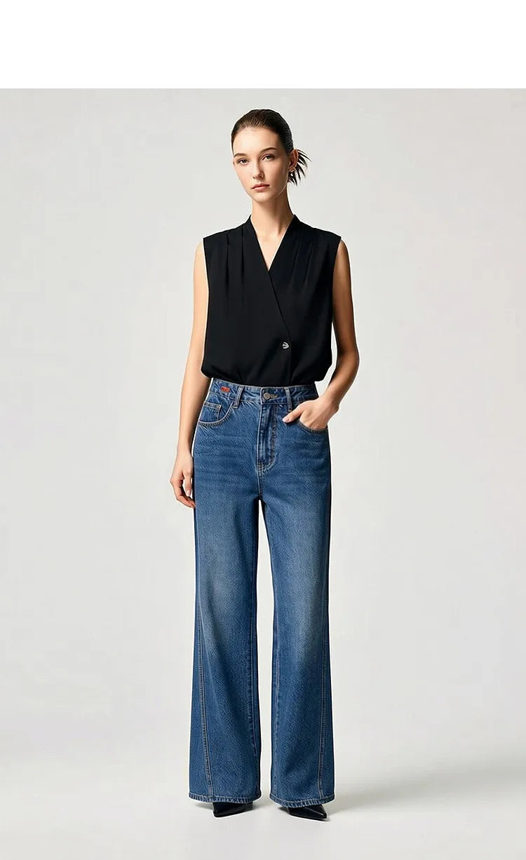 Amii Sleeveless Chiffon Office Blouse