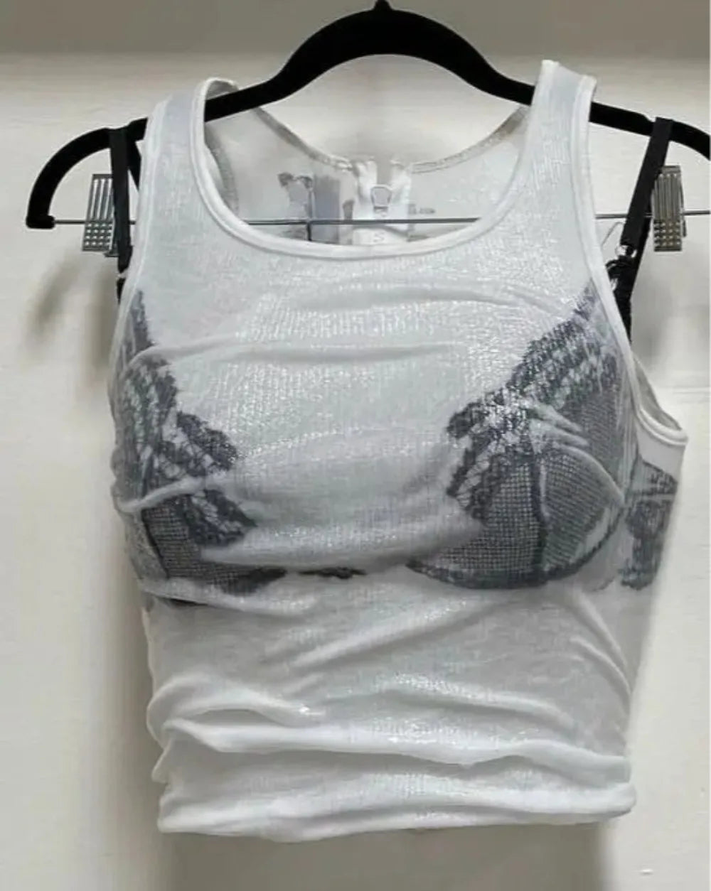 White Knitted Sleeveless Vest Top