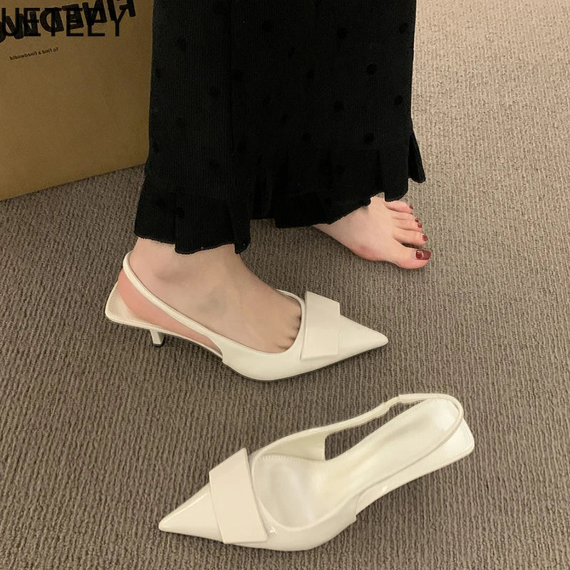 Pointed Toe Slingback Heels – Summer 2025