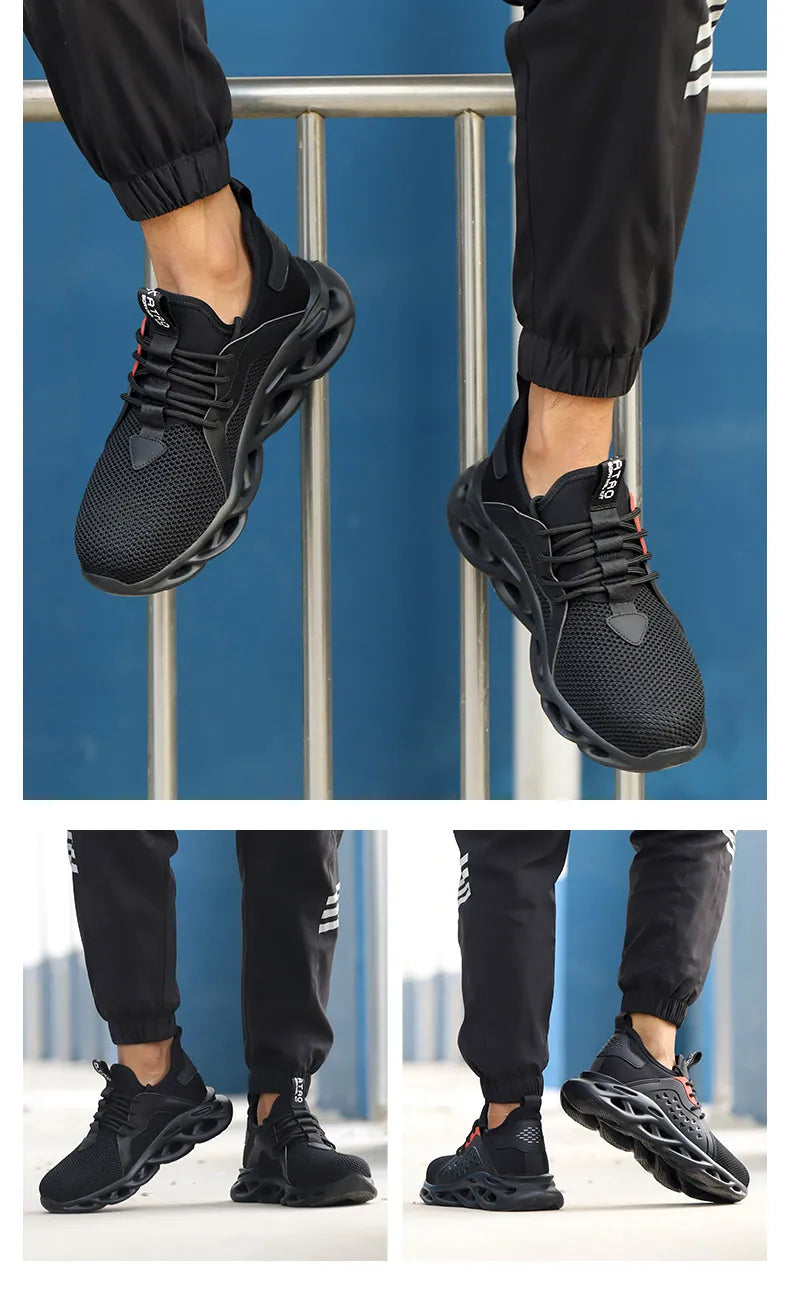 Women Safety Shoes Large Size Steel Toe Sneakers