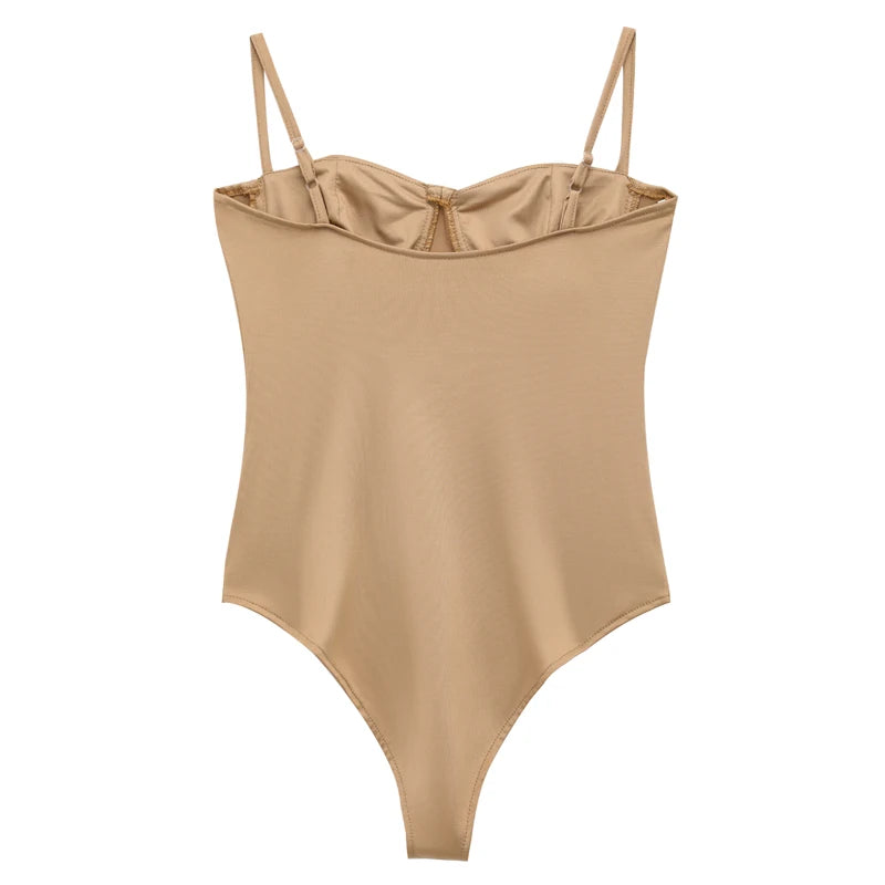 Satin Camisole Bodysuit Women – Backless Lingerie