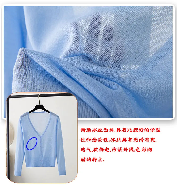 Korean V-Neck Cropped Cardigan Women's Sweater