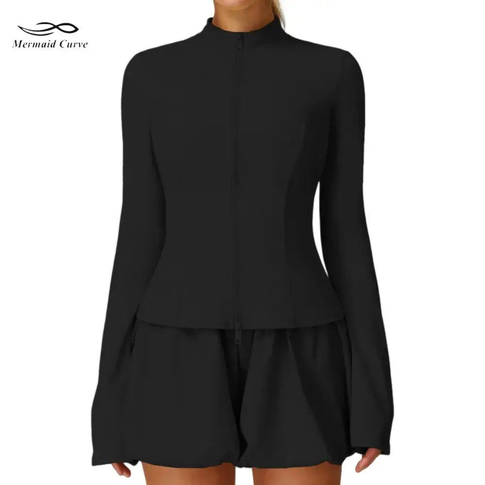 سترة تدريب نسائية مرنة بقصّة Slim Fit