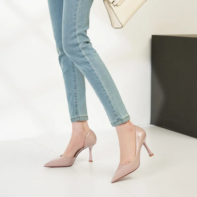 Fashion Women Pumps Patent Leather High Heels