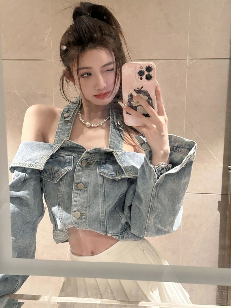 Women’s Vintage Sleeveless Denim Vest Streetwear