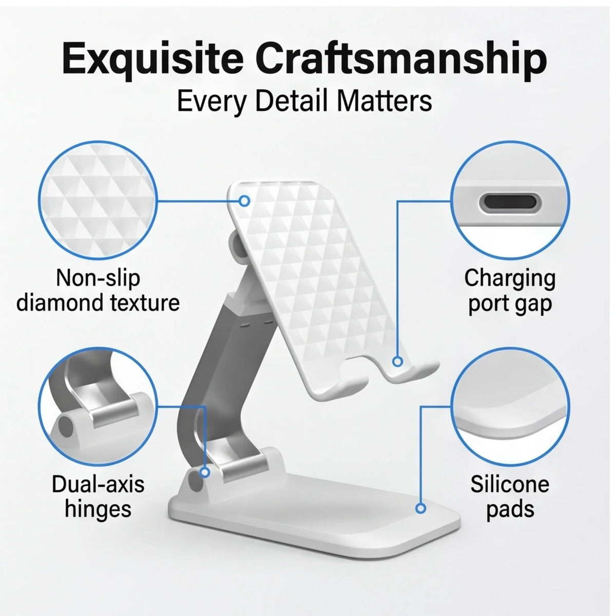 Universal Adjustable Phone & Tablet Stand for Desk