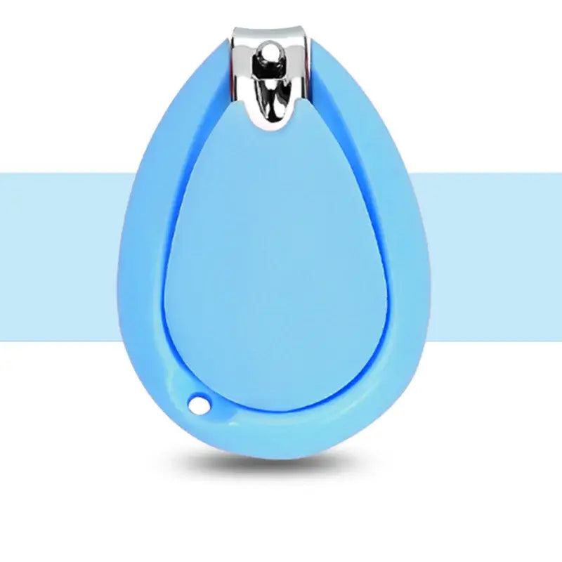 Baby children's nail clipper in light blue, made from stainless steel and plastic, designed for safe and easy nail trimming.