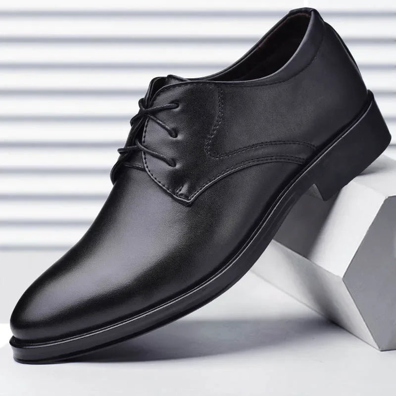 Men’s Black Leather Oxfords