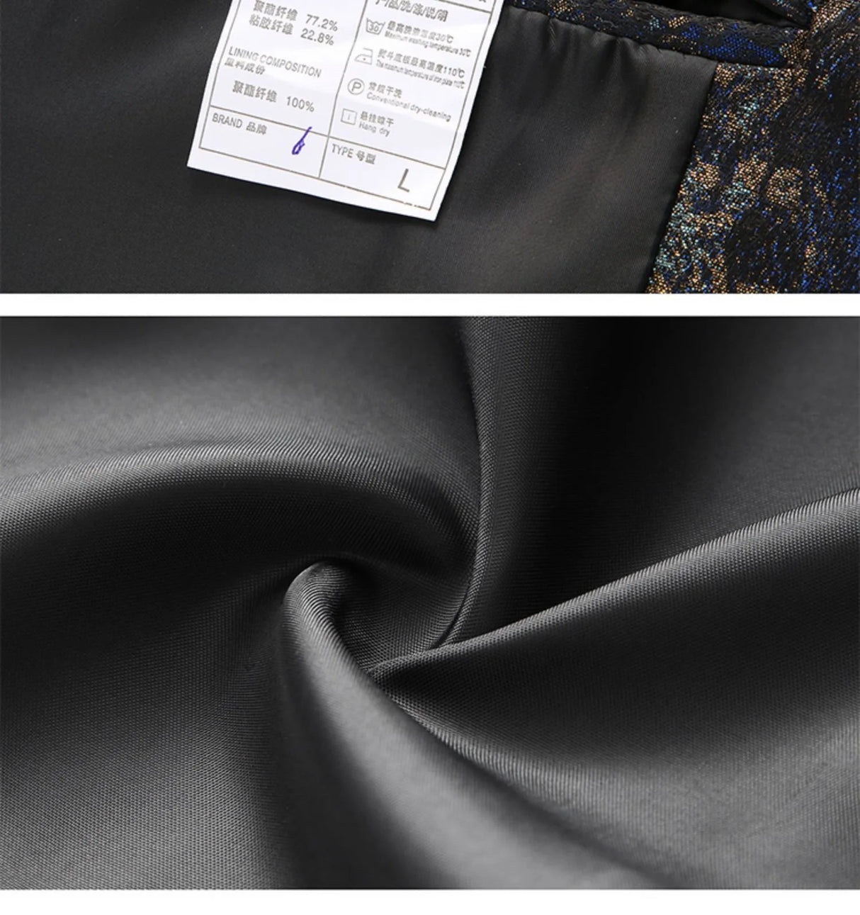 جاكيت رجالي للتدخين بنقشة زهور مقاس كبير