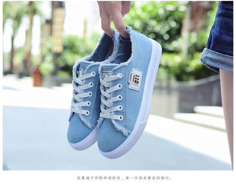 Women Canvas Shoes Lightweight Flat Sneakers