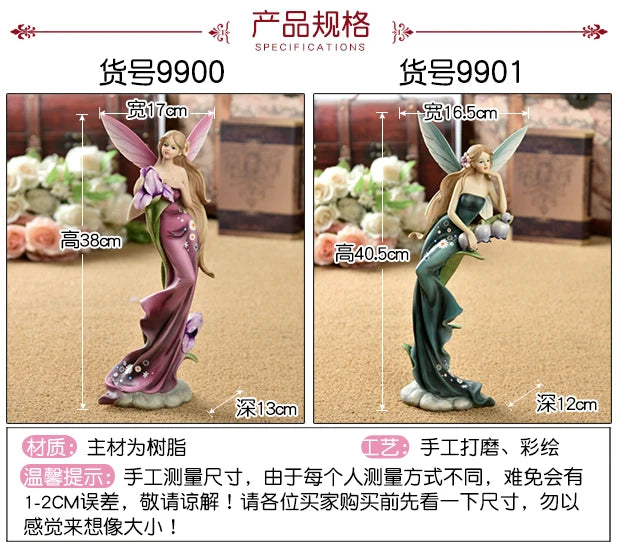 Luxury Resin Angel Figurine Decor