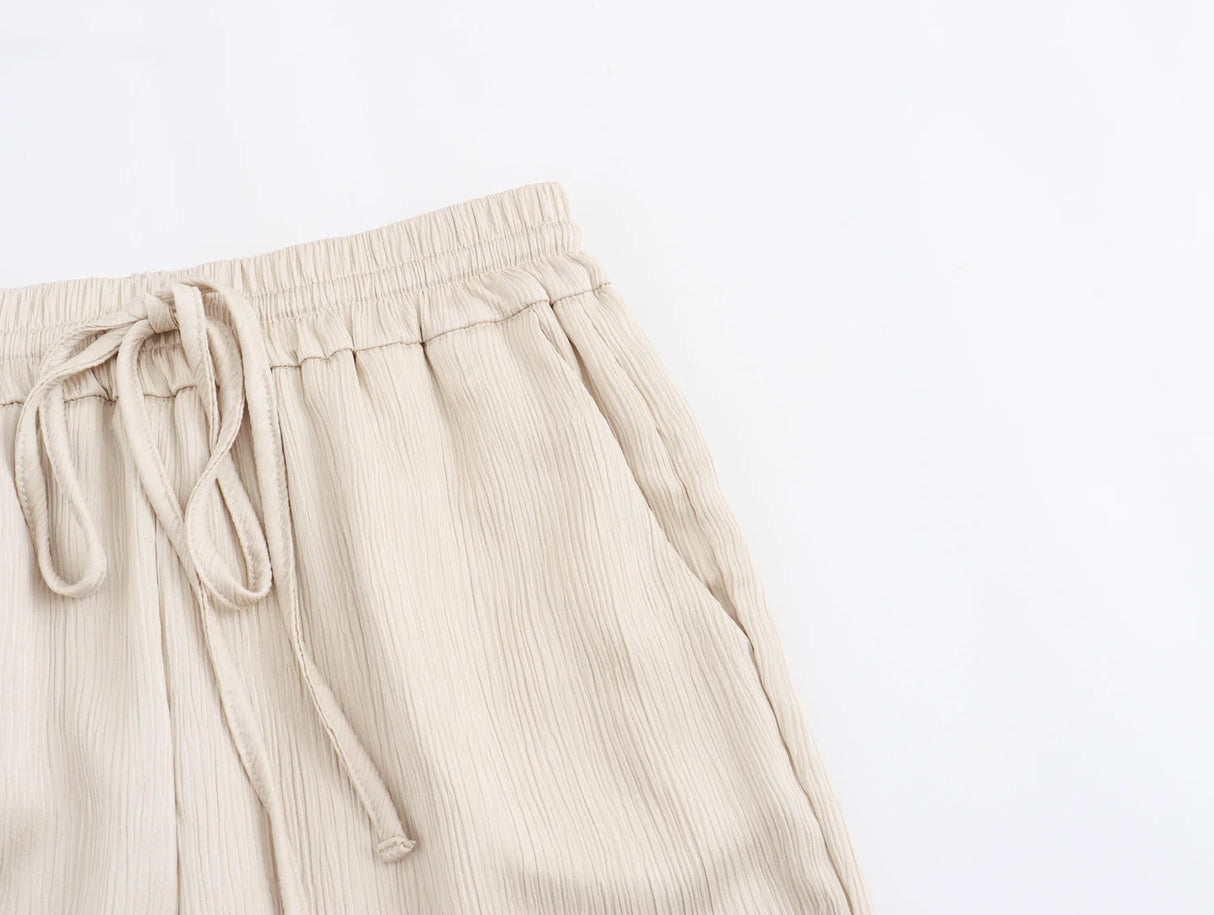 Wrinkled Suit Jacket Pant Set