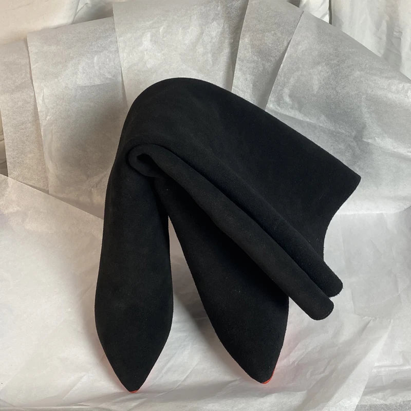 Women Pole Knee High Designer Boots – Sexy Leather High Heel