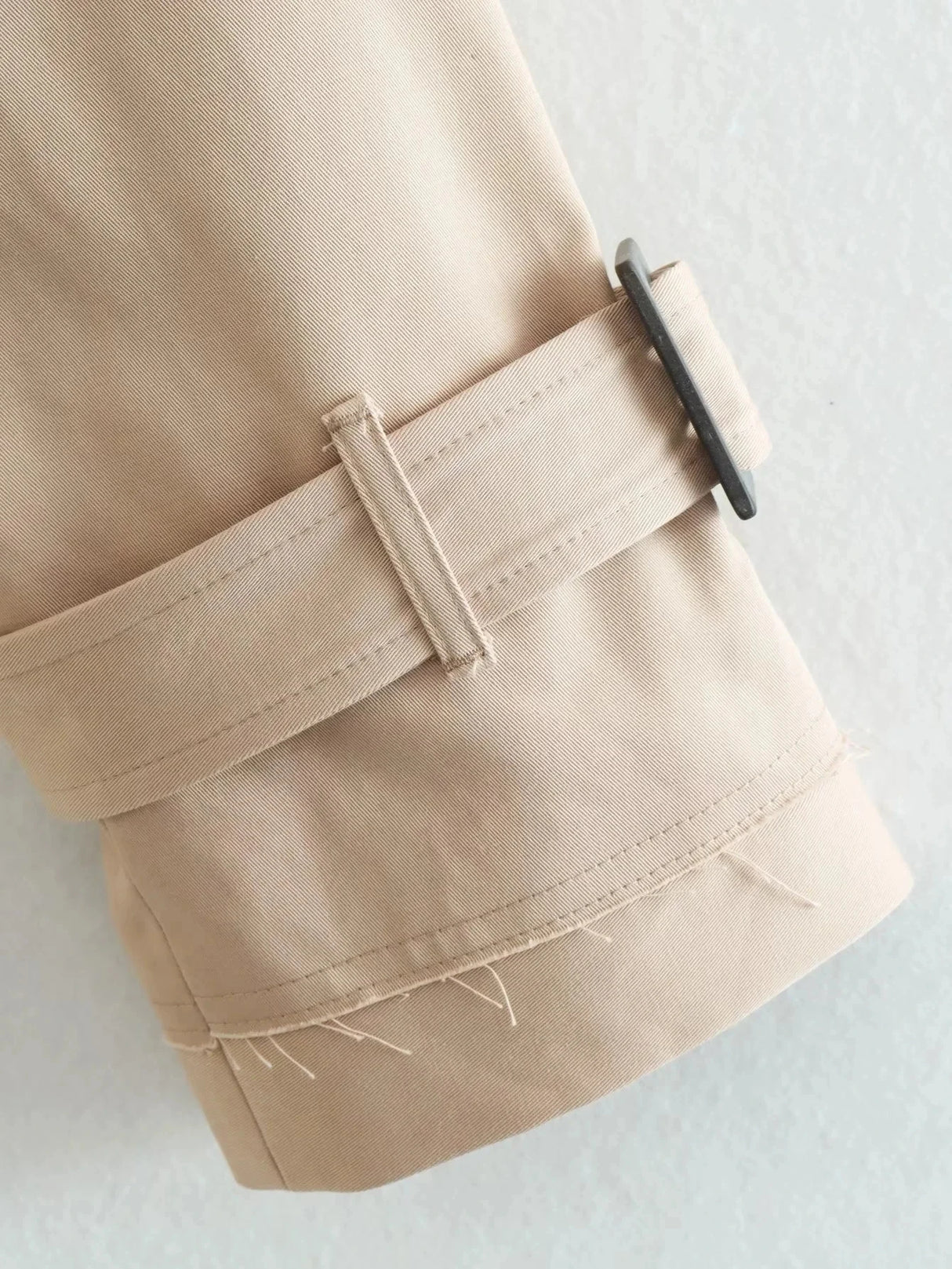 Vintage Cropped Belted Double Breasted Jacket