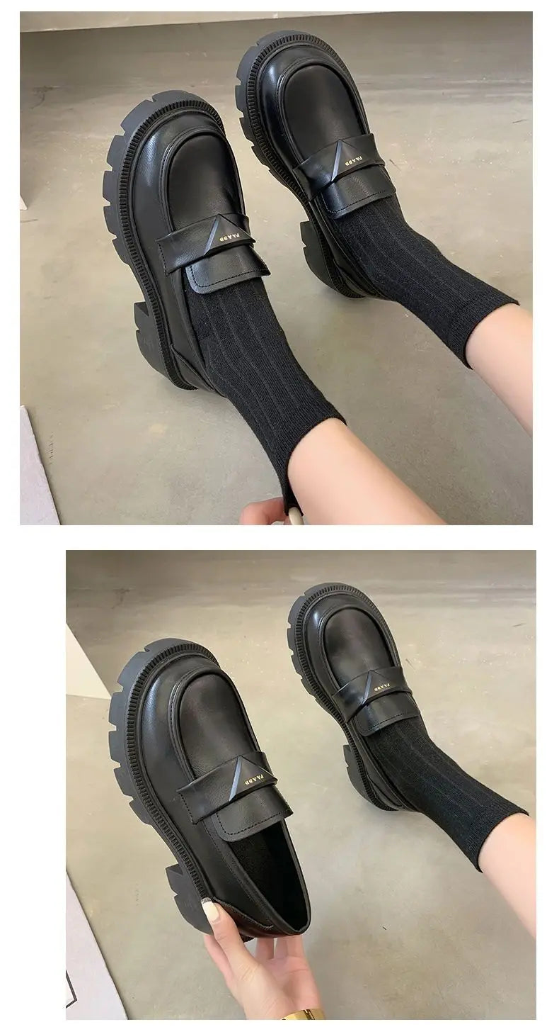 حذاء مكتب نسائي أسود بكعب منخفض