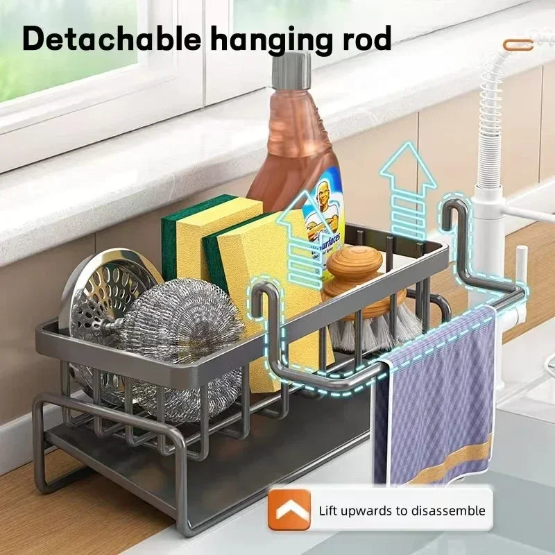 Kitchen Sponge & Dish Rack Organizer