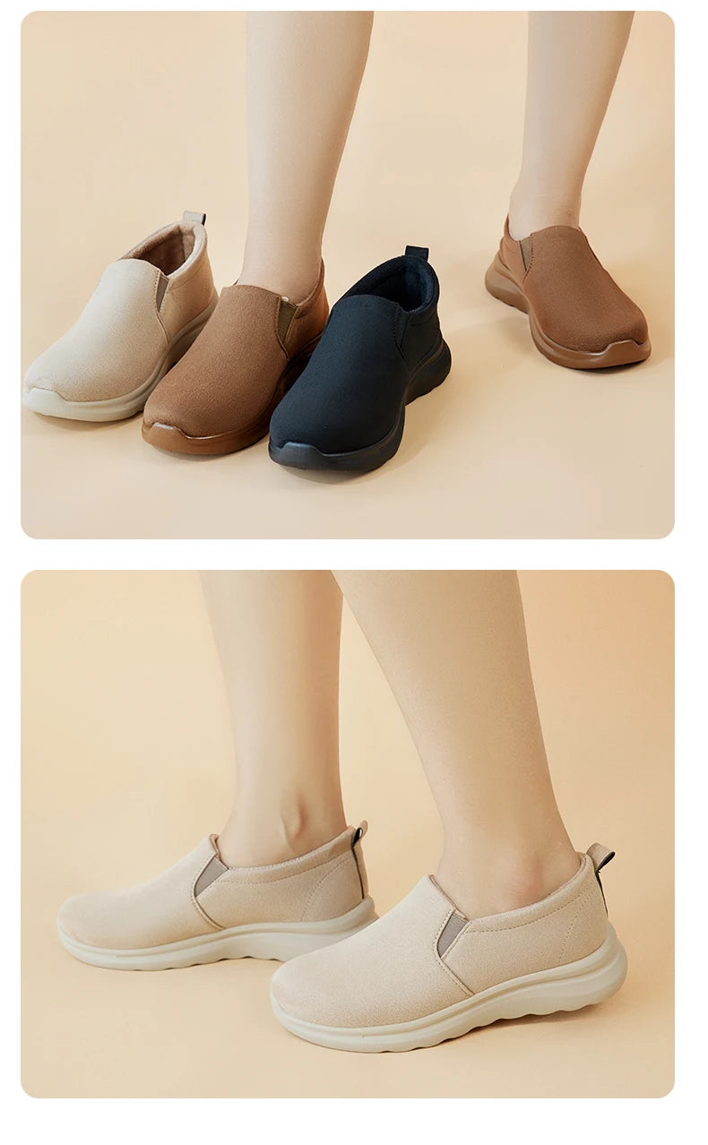 Women Snow Ankle Boots – Anti-Slip Plush Leather Winter Footwear