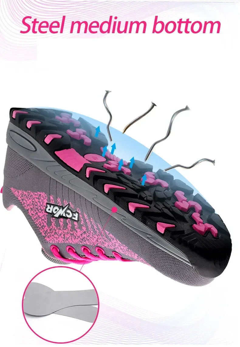 أحذية أمان نسائية خفيفة الوزن غير قابلة للانزلاق