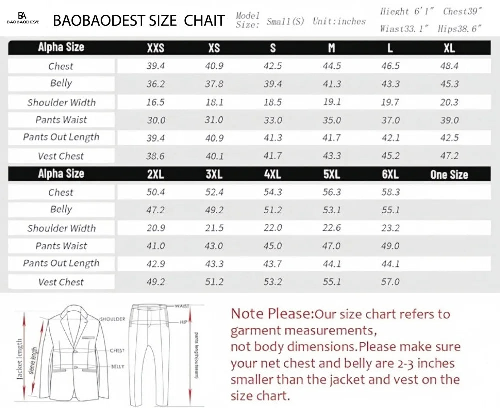 بدلة رجالية بمقاسات كبيرة بقصة ضيقة - بدلة سهرة من 3 قطع