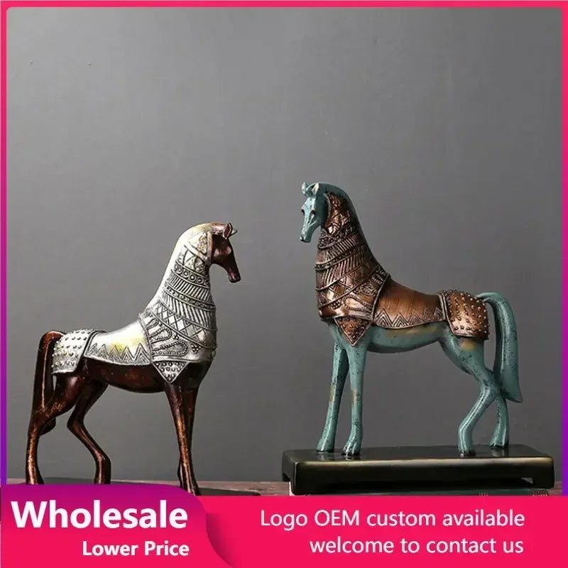 European Lucky Horse Resin Ornament