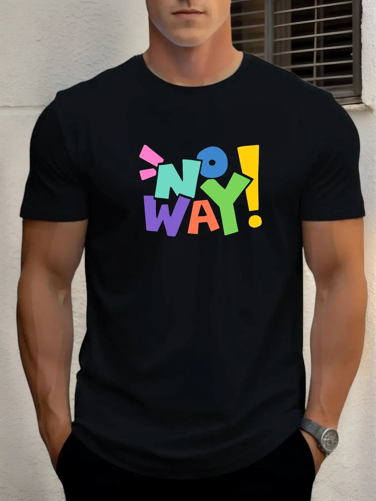 تي شيرت رجالي بأكمام قصيرة