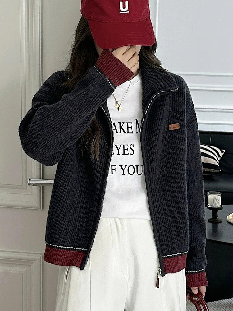 Women's Zip-Up Merino Wool Cardigan