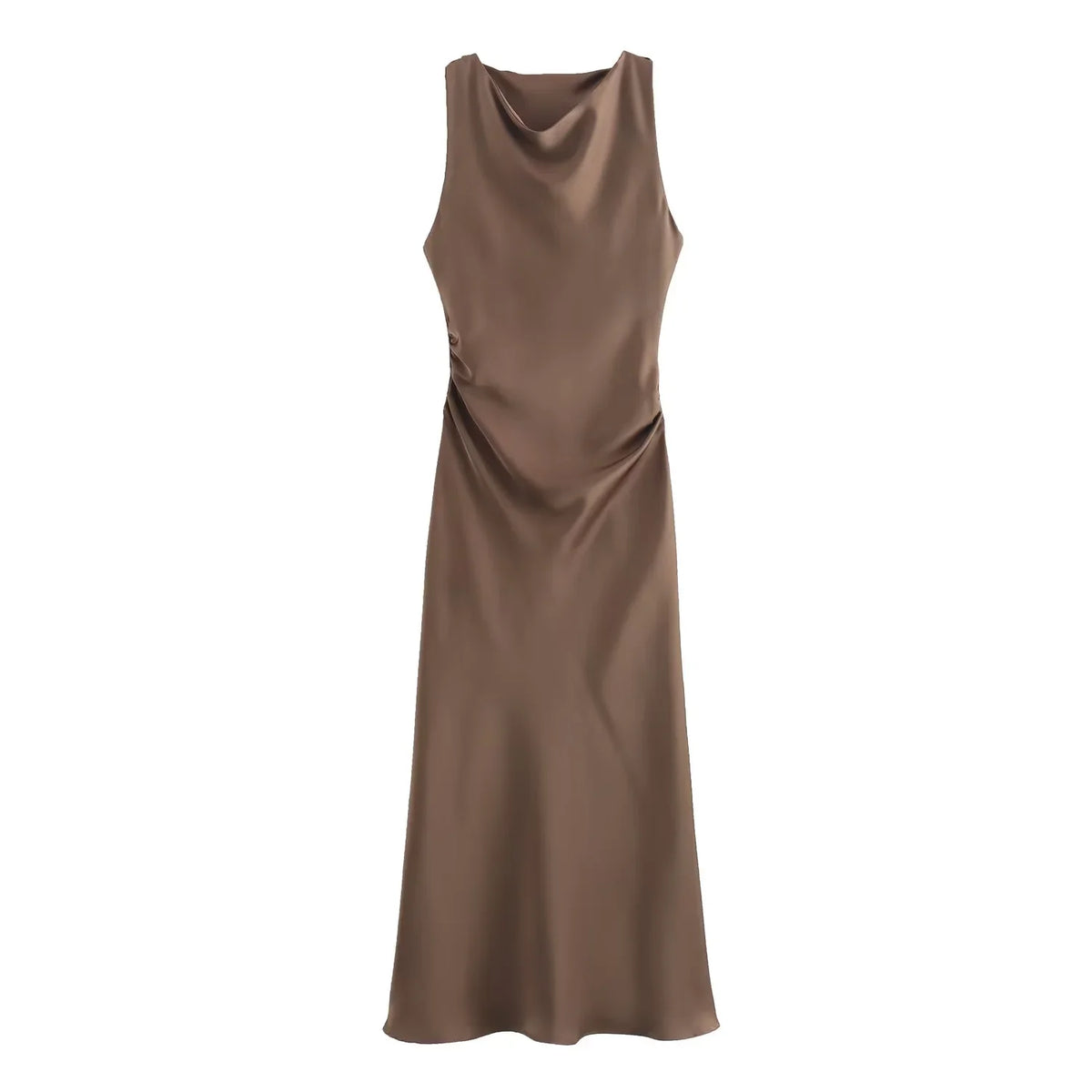 Luxe Satin Midi Elegance Dress