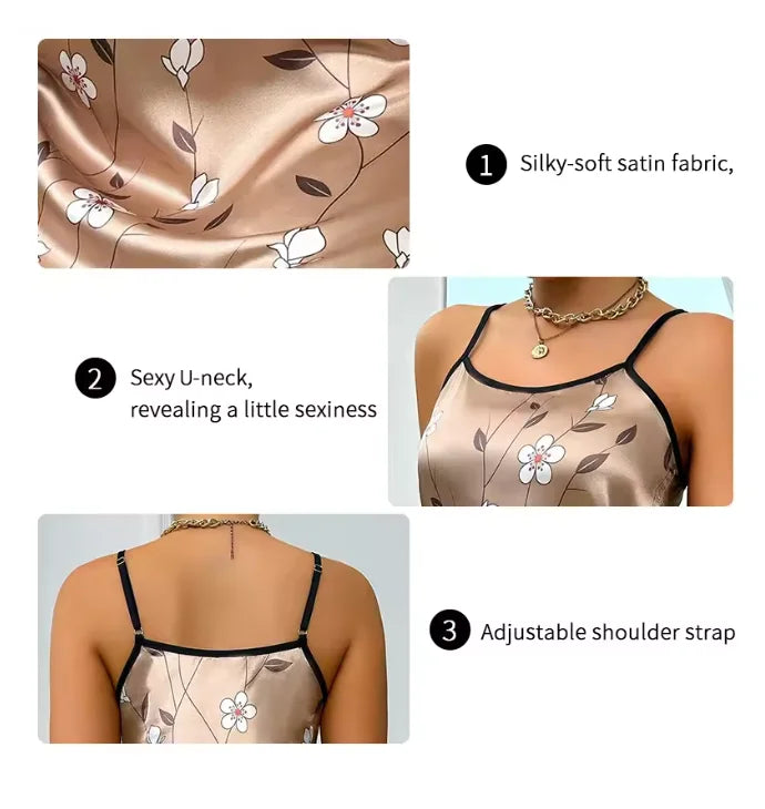 Flora Satin Nightgown