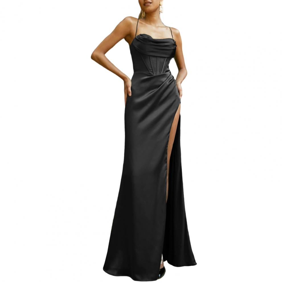 Women's Satin Corset Evening Dress