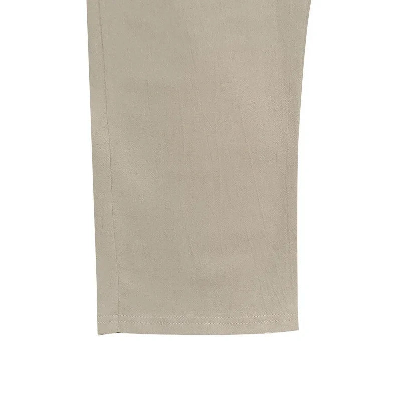 Men Cotton Linen Straight Pants