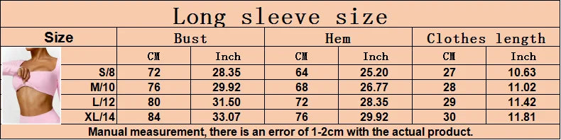 Women's Long Sleeve Yoga Shirt – Gym Push-Up Fitness Top