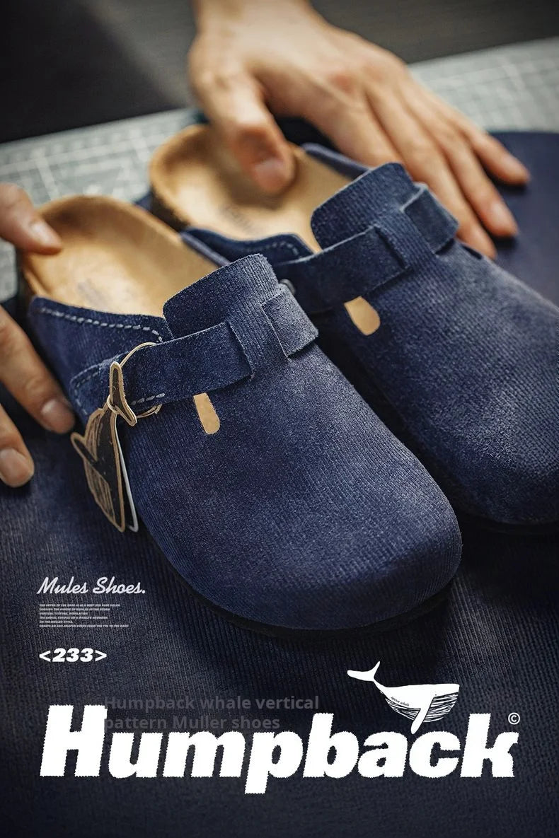 Men Blue Mule Shoes