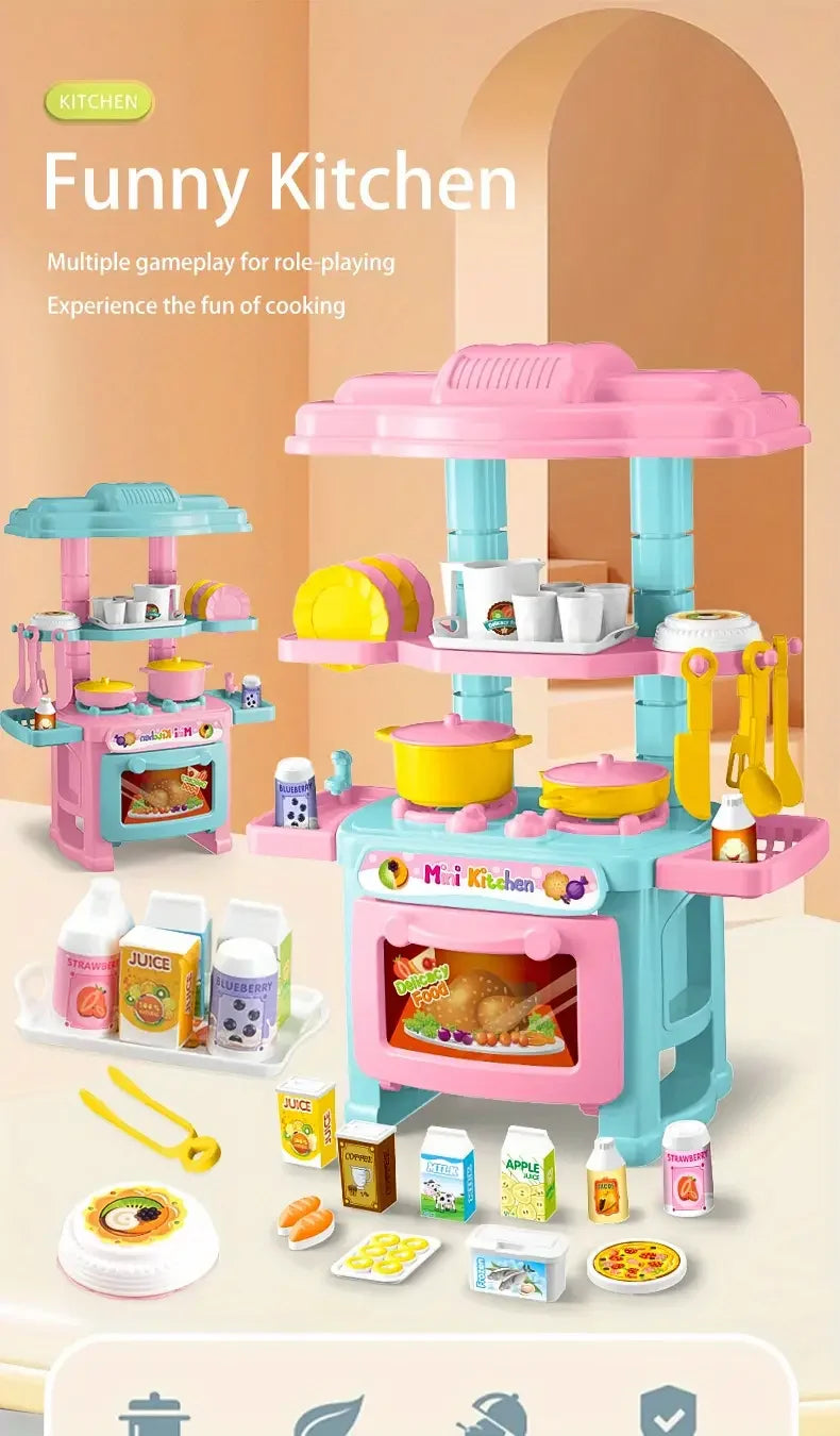 Kids Mini Kitchen Counter Play Set