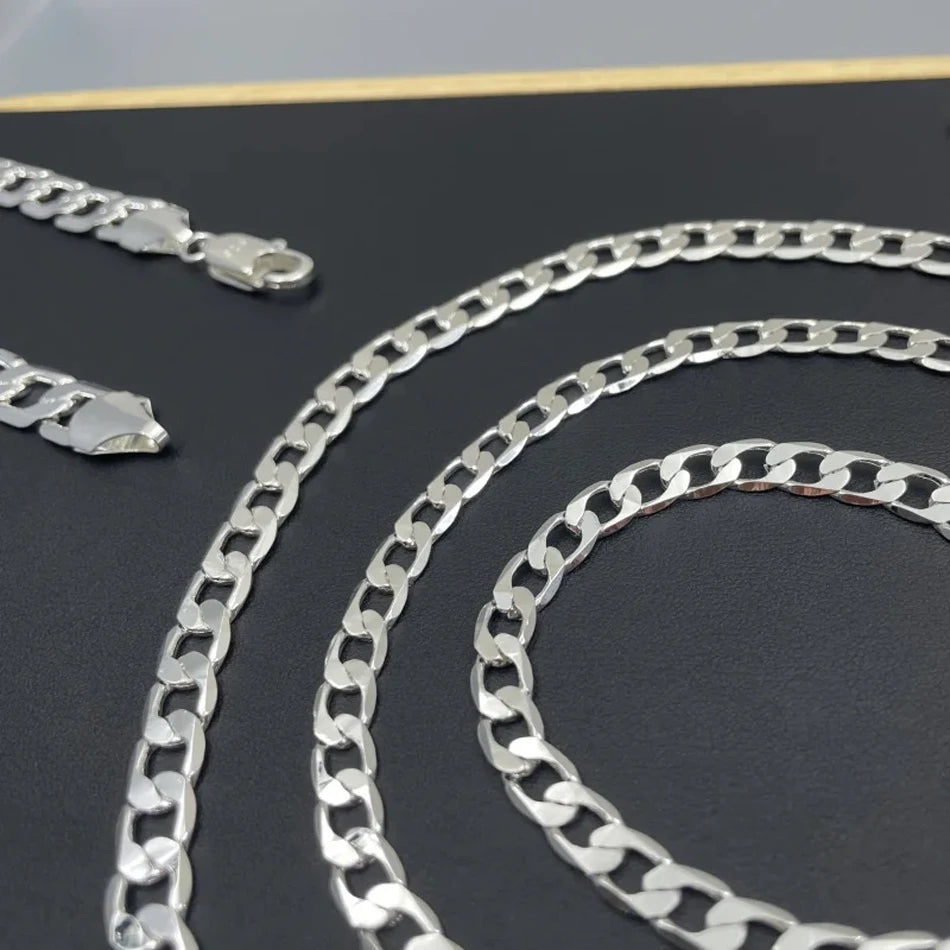 Men's 925 Sterling Silver Chain Necklace