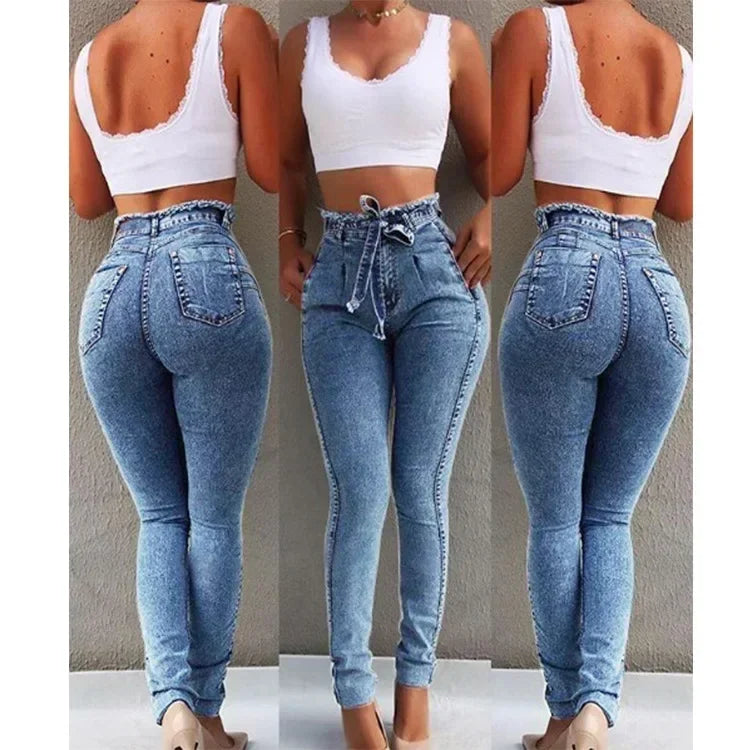 Women Plus Size Stretch Slim Pencil Jeans