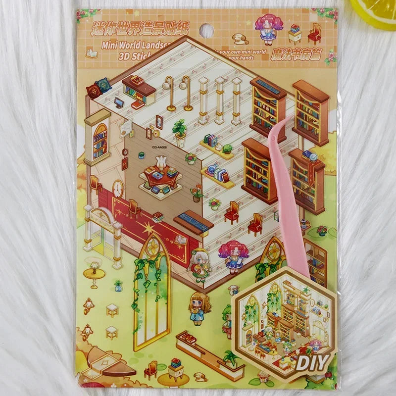 Kids DIY 3D Miniature Sticker Set