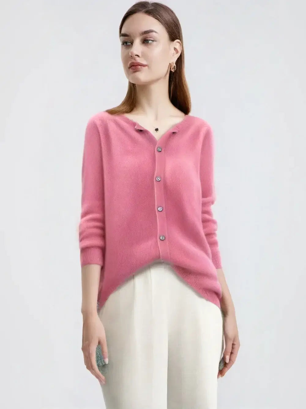 Women Merino Wool Cashmere Cardigan