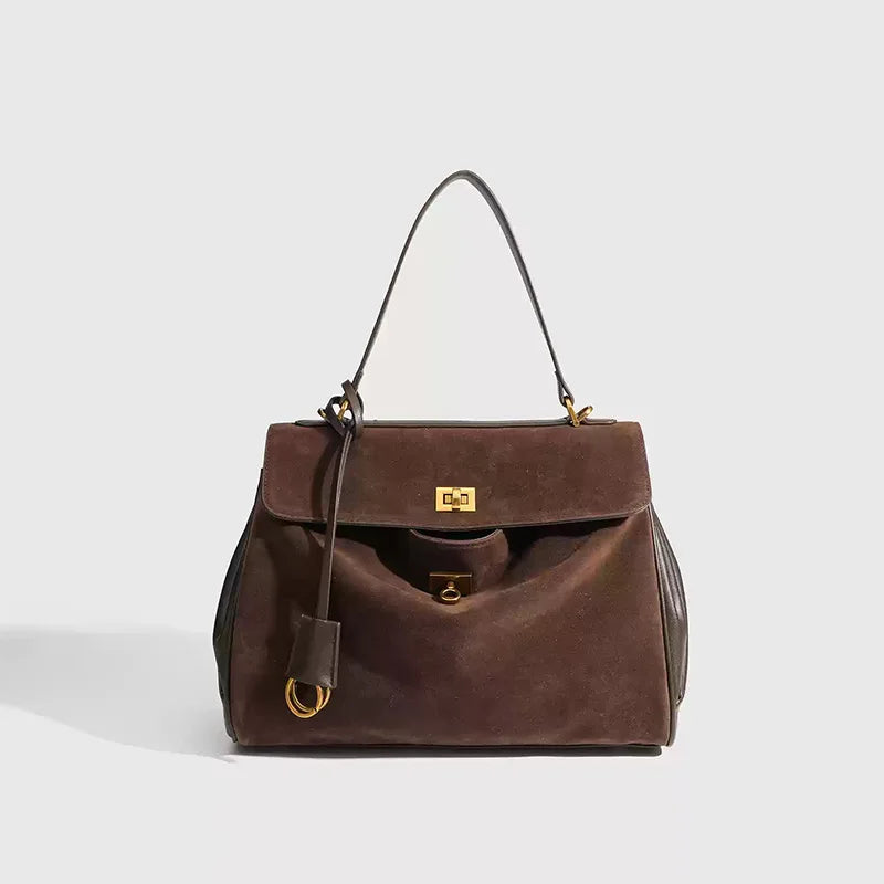 Frosted Leather Shoulder Bag