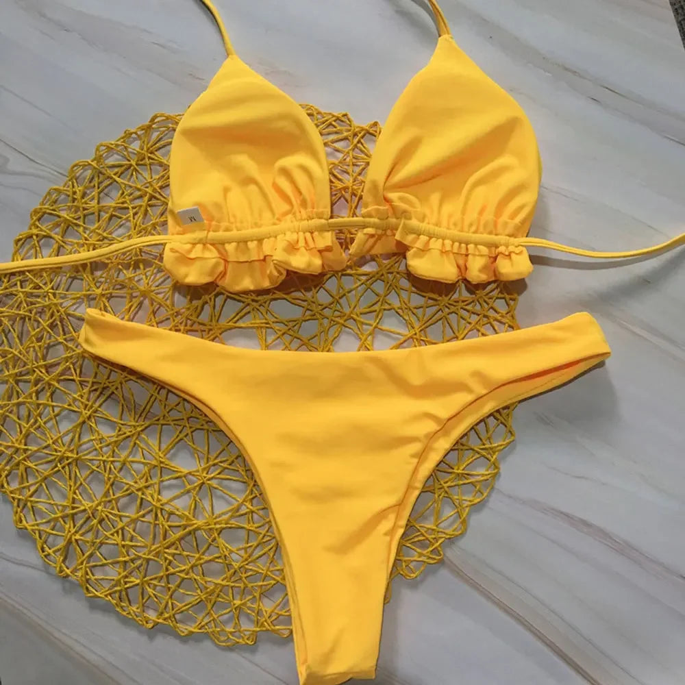 Lace-Up Brazilian Bikini