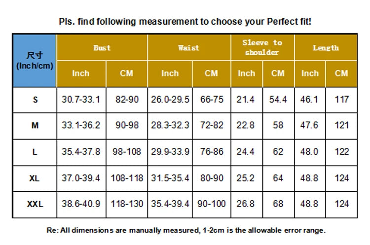 Size chart for Soft Fabric Nursing Maternity Dress by Emotion Moms, displaying measurements for bust, waist, sleeve, and length.